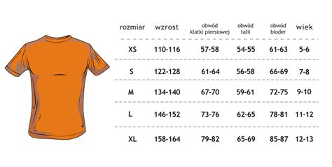 Rozmiary Koszulek Koszulki Z Nadrukiem