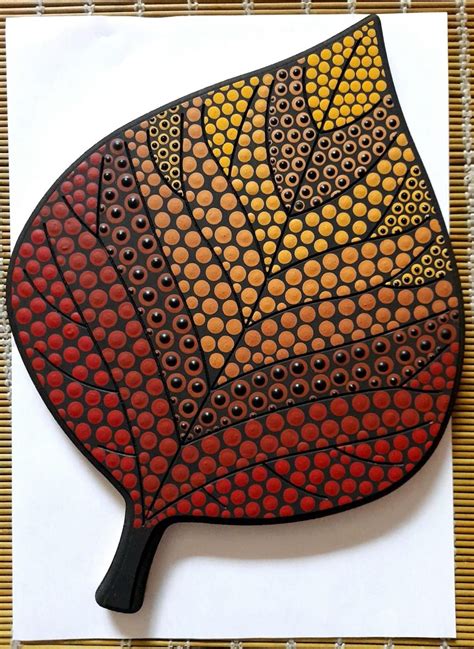 Leaf Dot Art Painting