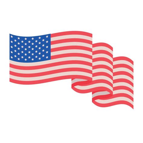 usa flag waving 17406835 Vector Art at Vecteezy