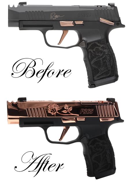 Deluxe Arms Sig Sauer Custom P365 Rose Xl With Real Rose Gold Plating