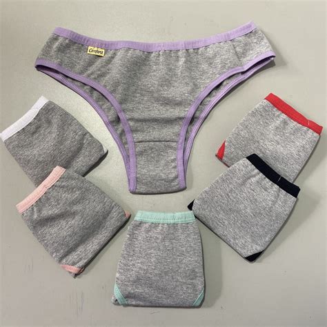 Kit Calcinhas Feminina B Sica Tanga Algod O Confort Vel Lingerie Forro Duplo Microfibra Mescla