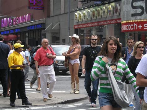 Naked Cowboy In Nyc Times Square