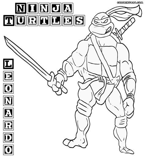 Free Teenage Mutant Ninja Turtles Coloring Pages Leonardo, Download ...