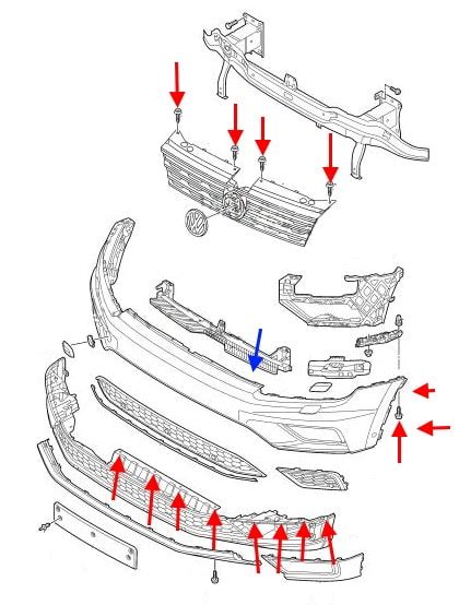 How To Remove Front And Rear Bumper Vw Tiguan Ii 2016