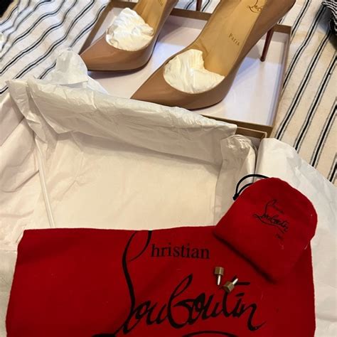 Christian Louboutin Shoes Christian Louboutin Pigalle Follies 0 Patent Nude Heel 395 Poshmark