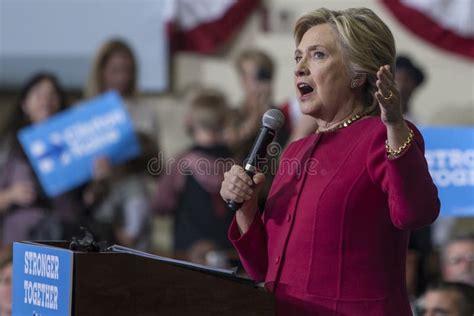 PA Secretary Hillary Clinton Campaigns Rally In Harrisburg Editorial