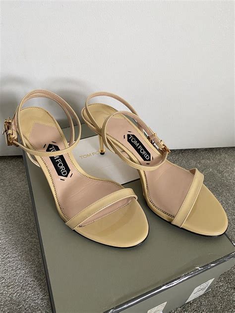 Tom Ford PADLOCK POINTY NAKED Patent Leather SANDAL B Gem