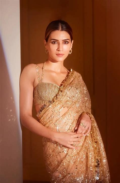 Hot Pics Of Kriti Sanon In Sheer Sarees Which Raised The Temperature