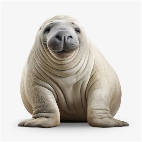 Premium Photo | Pixarstyle Elephant Seal 3d Model On White Background