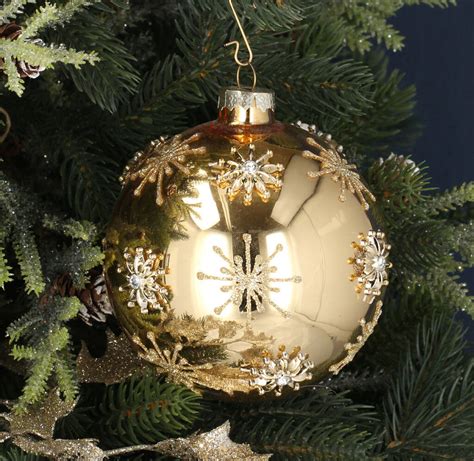 Large Glass Gold Star Bauble By The Christmas Home