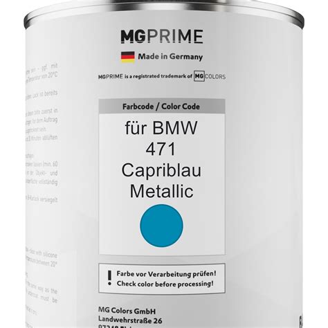 Autolack Dose Spritzfertig F R Bmw Capriblau Metallic Basislack