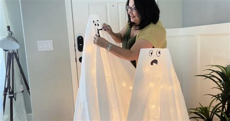 How To Turn Tomato Cages Into Cheap Diy Halloween Ghost Decorations