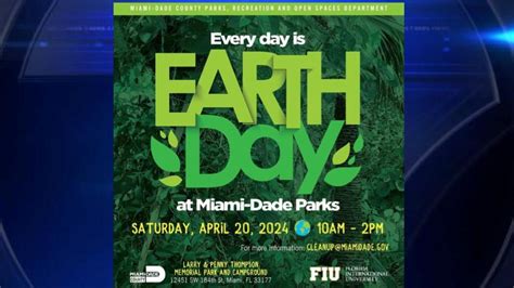 Miami Dade Celebrates Earth Day With Volunteer Clean Up At Larry