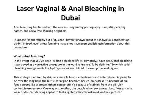 Ppt Laser Vaginal Anal Bleaching In Dubai Powerpoint Presentation