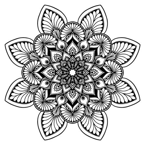 Mandalas livro para colorir, terapia oriental | Vetor Premium