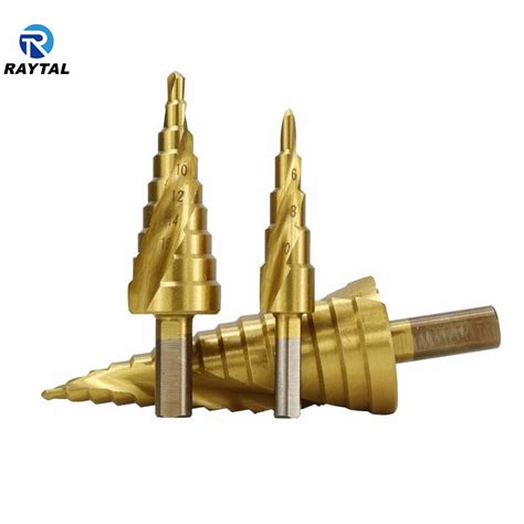 Raytal 3 Piece High Quality Titanium Coated High Speed Steel Step Drill