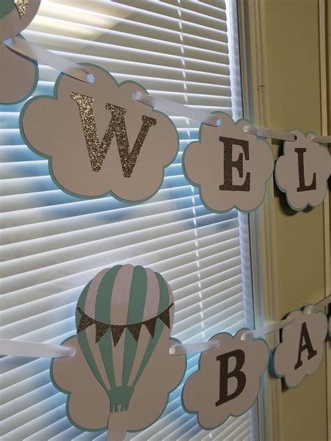 Hot Air Balloon Banner Hot Air Balloon Baby Shower Hot Air Etsy Artofit