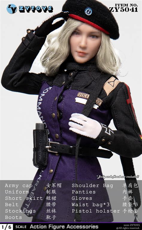 New Product Zy Toys 1 6 Scale Female Military Uniform Fantasy [zy 5041]