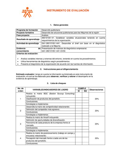 IE GA1 260101051 AA1 EV02 INSTRUMENTO DE EVALUACIÓN Datos generales