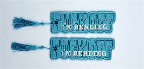 Fuck Off Im Reading Bookmark String Theory Fabric Art