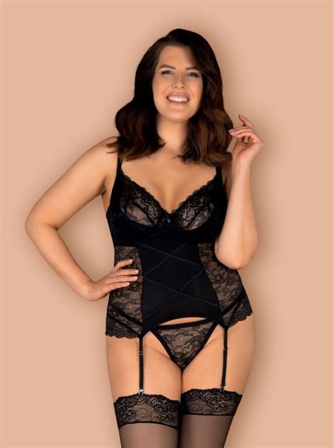 Obsessive Lingerie Laurise Sexy Corsetto Con Ferretto E Perizoma