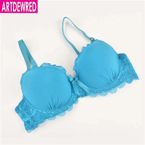 Sexy Lace Up Fluorescence Color Push Up Bra Women Lingerie Big Size Bra Deep V Bralette