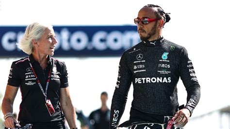 Mercedes Driver Lewis Hamilton And Performance Coach Angela Cullen Part