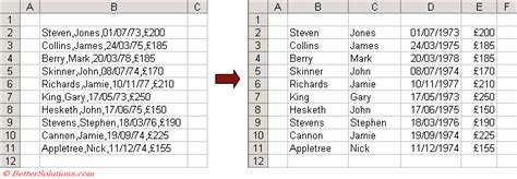 Excel Formatting Text To Columns