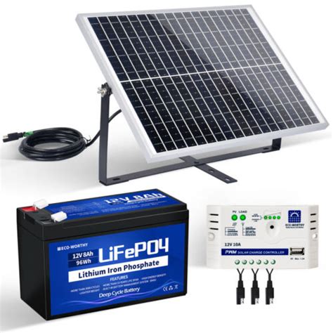 Solarmodule 10W 25W Mono 12V Solarpanel Kit Mit 8Ah Lithium LiFePO4 RV