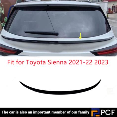 Rear Middle Trunk Spoiler Wing Glossy Black Fit For Toyota Sienna