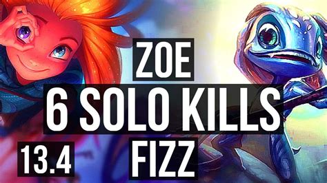 Zoe Vs Fizz Mid Solo Kills Legendary M Mastery