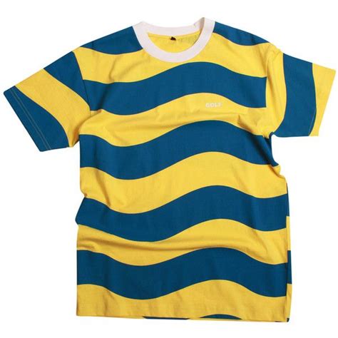Wavy Stripe Tee Blueyellowwhite Fallwinter 2016 Golf Wang