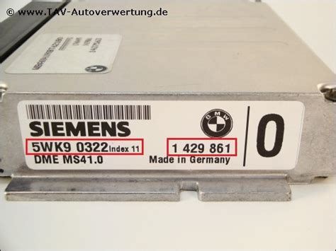DME Control unit Siemens 5WK9-0322 BMW 1-429-861 1-437-563 1-740-495 MS ...