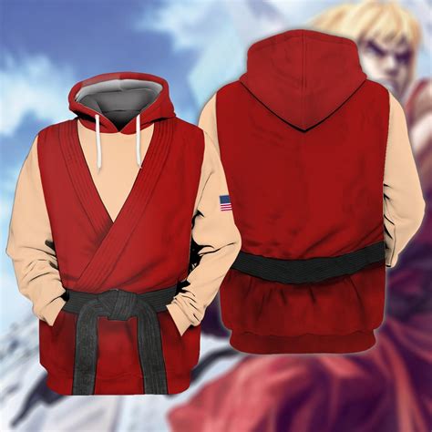 Costume Street Fighter Ken, Ken Street Fighter Cosplay 3D Hoodie sold ...