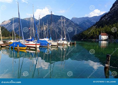 Plansee Lake In The Alps Mountain Austria Stock Image Image Of