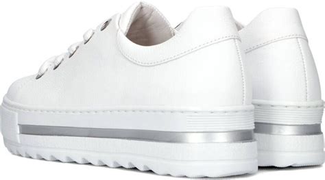 Gabor Lage Sneakers Dames Maat Materiaal Leer Kleur Wit