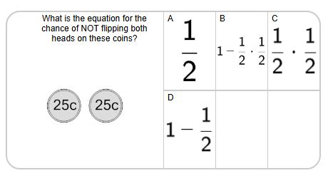 Probability - Coins (2), Not All Specific, To Fraction Equation (Level ...