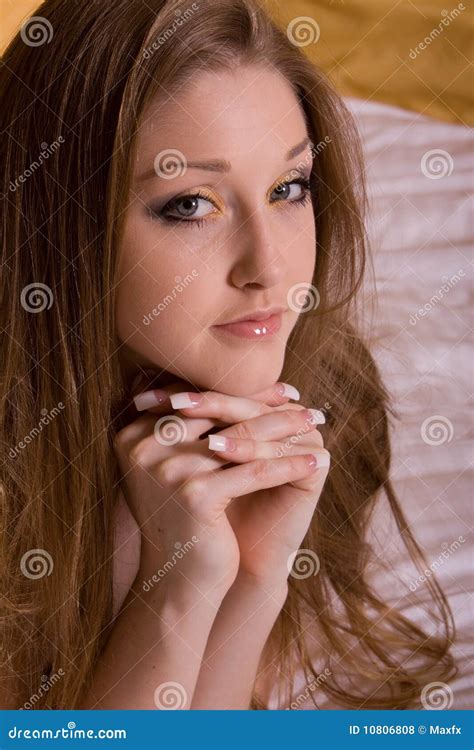 Bella Donna Del Brunette Fotografia Stock Immagine Di Glamour 10806808