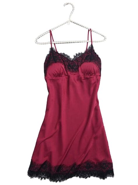 Sexy Women Lingerie Dress Satin Silk Gown Babydoll Nightdress Sleepwear Walmart