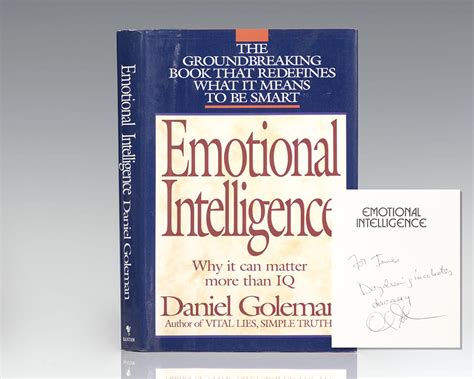 Emotional Intelligence Why It Can Matter More Than Iq By Goleman Daniel 1995 Signed By