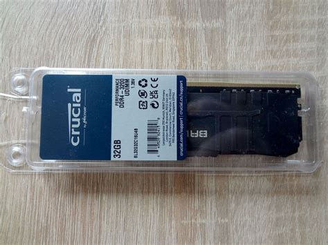 Оперативная память Crucial DDR4 32Gb 3200 Mhz pc- 25600 Ballistix Black ...