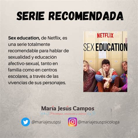 RECOMIENDO VER SEX EDUCATION Maria Jesús Campos