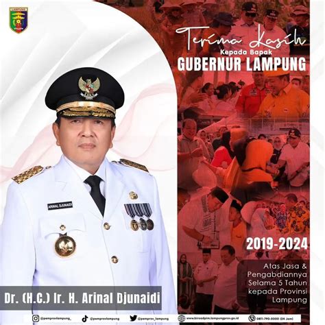 Terima Kasih Kepada Bapak Gubernur Lampung Periode Dr H C