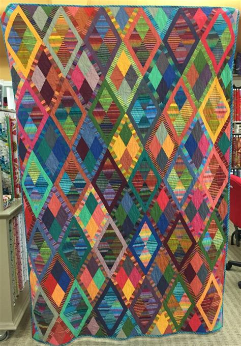 Diamond Delight Quilt Pattern From Book Quilts In Morocco By Kaffe Fassett Finished Quilt Is