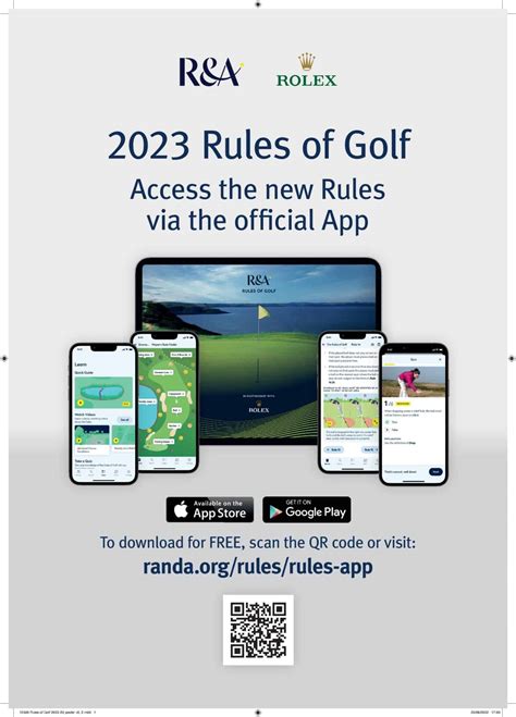 2023 R A And USGA Rules Of Golf Update Golf RSA