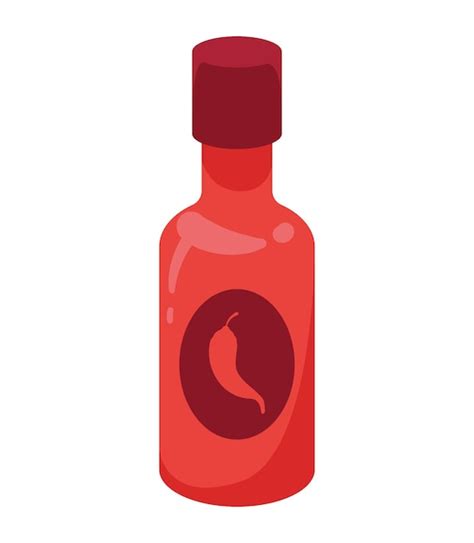 Premium Vector Chilli Pepper Hot Sauce Bottle