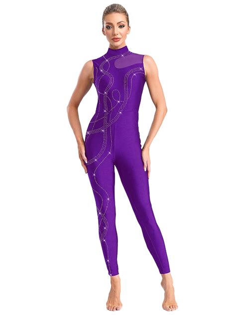 Aislor Women's Sparkle Gymnastics Unitard One Piece Slim Fit Dance