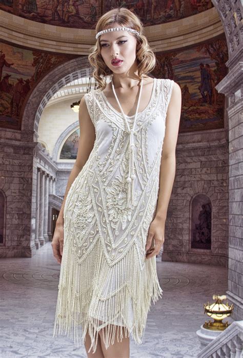 Beaded Flapper Wedding Dress Jenniemarieweddings