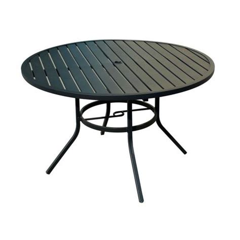 Style Selections Pelham bay Round Outdoor Dining Table 48-in W x 48-in ...