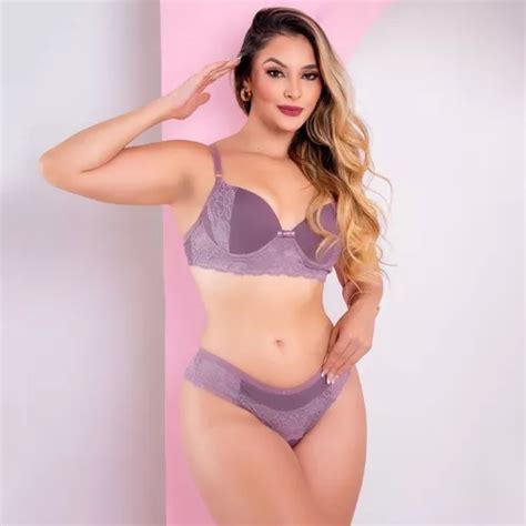 Lingerie Kit Conjuntos Calcinha Sutiã Bojo Luxo Atacado Parcelamento sem juros